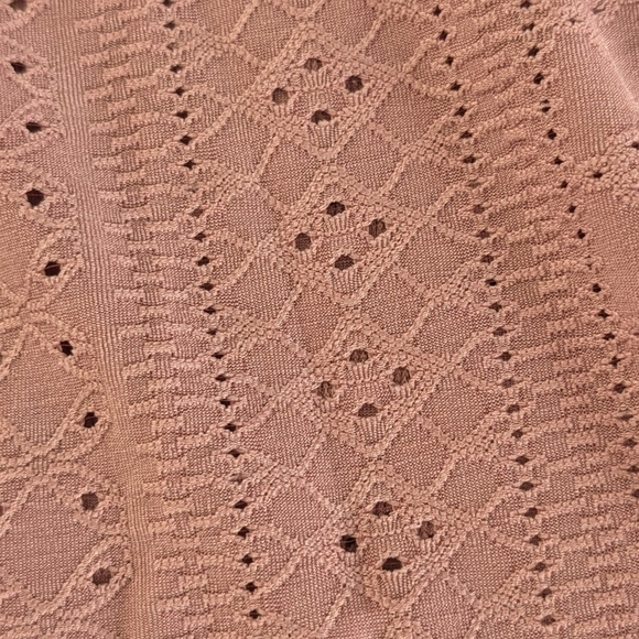 NWT CUPSHE Pink Mauve Eyelet Button Front Mini Dress Size M - Picture 9 of 11